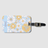Pastell-Boho-Blumen Gepäckanhänger (Vorderseite (Horizontal))