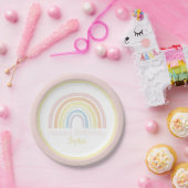 Pastell Boho Regenbogen Pappteller (Party)