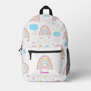 Pastell Boho Regenbogenmuster mit benutzerdefinier Bedruckter Rucksack