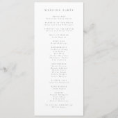 Pastell-Boho-Wildblumen-Hochzeitsprogramm Programm (Rückseite)