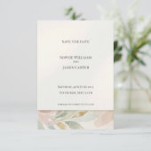 Pastell Botanische Save-The-Date-Karte Save The Date (Stehend Vorderseite)