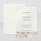 Pastell Botanische Save-The-Date-Karte Save The Date (Vorne/Hinten)