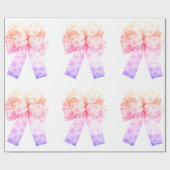Pastell Bows Wrapping Paper Geschenkpapier (Flach)