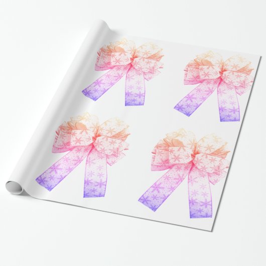 Pastell Bows Wrapping Paper Geschenkpapier (Ungerollt)