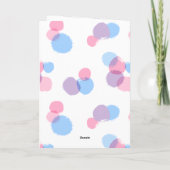 Pastell Brush Stroke Circles Geburtstagskarte Karte (Rückseite)
