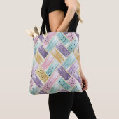 Pastell Brushstroke & Gold Crisscross Abstrakt Tasche (Von Nahem)