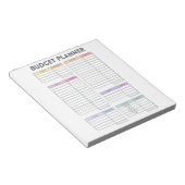 Pastell-Budgetplaner-Layout Notizblock (angewinkelt)
