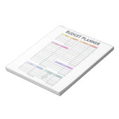 Pastell-Budgetplaner-Layout Notizblock (Rotiert)