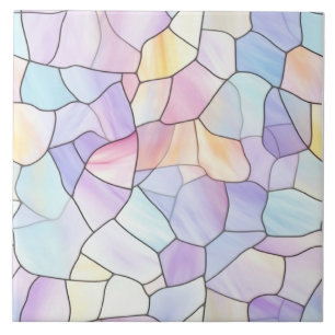 Pastell-Buntglas Fliese