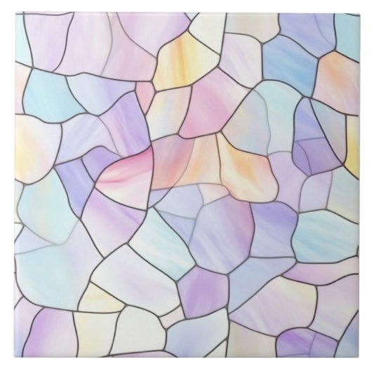 Pastell-Buntglas Fliese (Vorderseite)