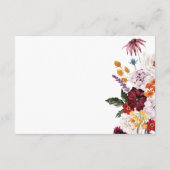 Pastell & Burgund Blüten Moderne Blumendetails Begleitkarte (Rückseite)