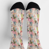 Pastell Cats farbenfrohe Muster Socken (Oben)