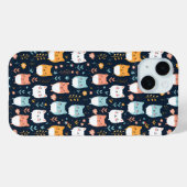 Pastell Cats Muster Case-Mate iPhone Hülle (Rückseite (Horizontal))