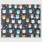 Pastell Cats Muster Geschenkpapier (Flach)