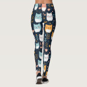 Pastell Cats Muster Leggings (Rückseite)