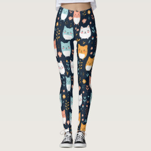 Pastell Cats Muster Leggings