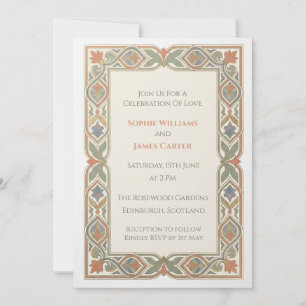Pastell-Celtic-Knoten-Hochzeitseinladung Einladung
