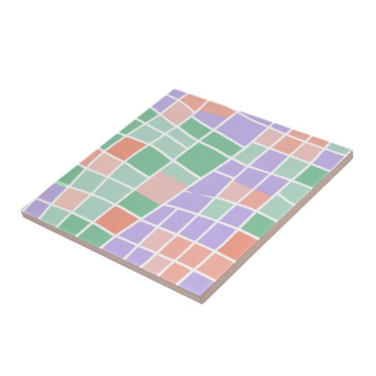 Pastell Checkered Moderne Kernfeder-Zuhause Fliese (Seite)