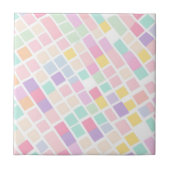 Pastell Checkered Moderne Kernfeder-Zuhause Fliese (Vorderseite)