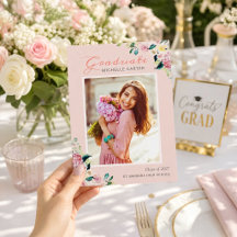 Pastell Chic Blumen Mädchen Foto Abschluss