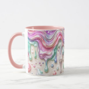 Pastell-Chrom-Flüssigkeits-Morgen-Kaffeetasse Ästh Tasse