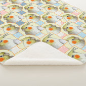 Pastell Cockatiel Bird Yellow Pink Blue Kids' Sherpadecke (3/4)