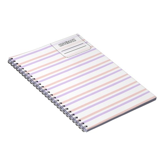 Pastell Color Line-Notebook Notizblock (Rechte Seite)