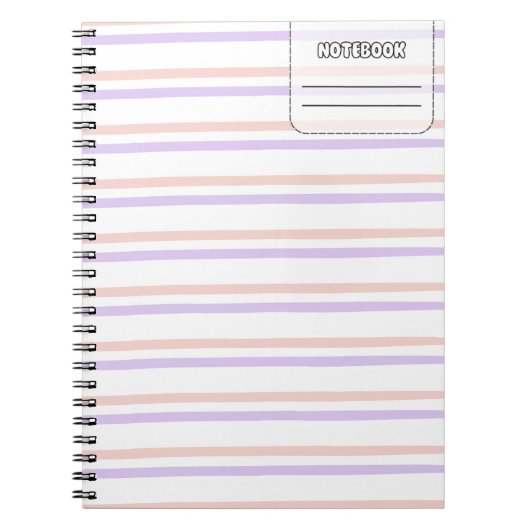 Pastell Color Line-Notebook Notizblock (Vorderseite)