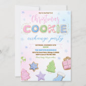 Pastell-Cookies Exchange-Party Einladung (Vorderseite)