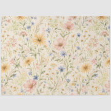 Pastell Cottage Wildblumen Aquarell