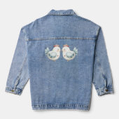 Pastell Cottagecore-Huhn Jeansjacke (Rückseite)