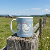 Pastell Cottagecore Huhn Kaffeetasse