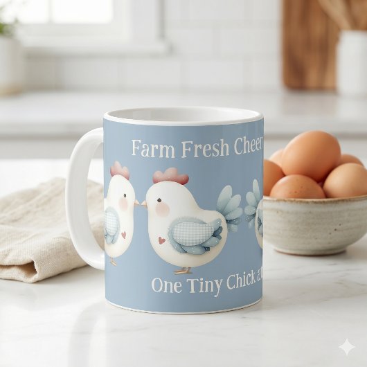 Pastell Cottagecore Huhn Kaffeetasse
