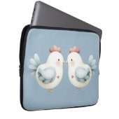 Pastell Cottagecore-Huhn Laptopschutzhülle (Vorne Rechts)