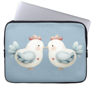 Pastell Cottagecore-Huhn Laptopschutzhülle