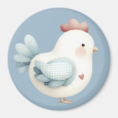 Pastell Cottagecore-Huhn Magnet (Vorne)