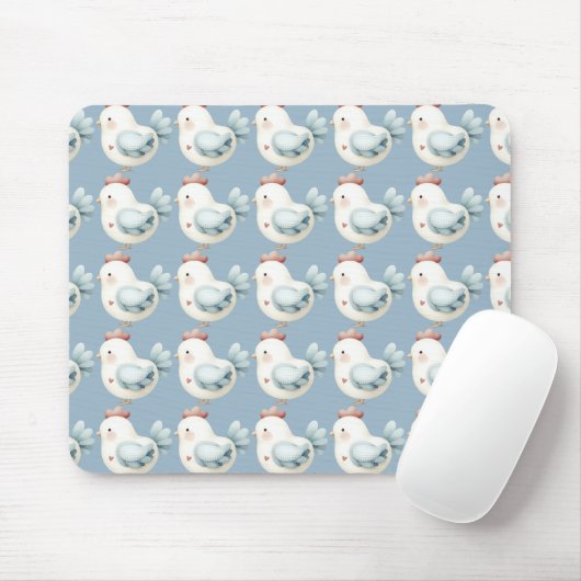 Pastell Cottagecore-Huhn Mousepad (Mit Mouse)