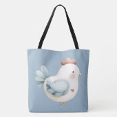 Pastell Cottagecore-Huhn Tasche (Rückseite)