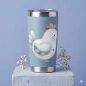 Pastell Cottagecore-Huhn Thermobecher