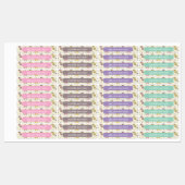 Pastell-Crayon-Muster farbcodiert Etiketten (Blatt)