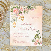 Pastell Creme Rose marokkanische Laternen mehndi