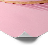 Pastell-Cupcake-Muster auf Rosa Poster (Ecke)