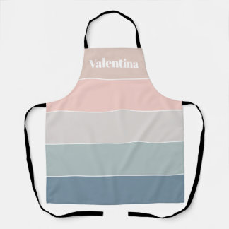 Pastell Custom Summer Color Block Stripes Schürze