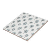 Pastell-Daisy-Linienkunst-Streifen Fliese (Seite)