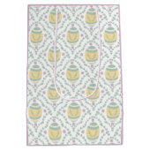 Pastell Damask Ostereier Muster Geschenktasche Mittlere Geschenktüte (Rückseite)