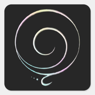 Pastell Dankbarkeit Quadratischer Aufkleber