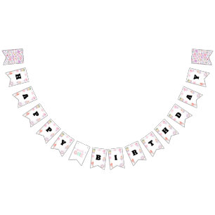 Pastell-Dessert-Frohe-Geburtstags-Girlande-Banner Wimpelkette