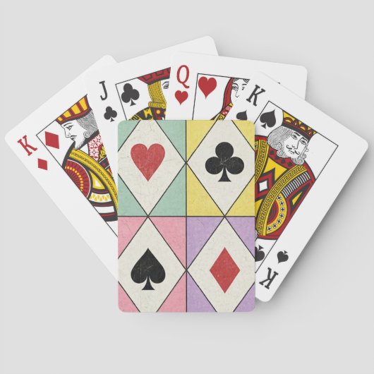 Pastell-Diamant-Spielkarten Spielkarten (Rückseite)