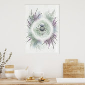 Pastell Distel Heide Farn Schottischer Poster (Küche)