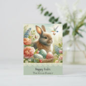 Pastell Easter Holiday Personalisiert Postkarte (Stehend Vorderseite)